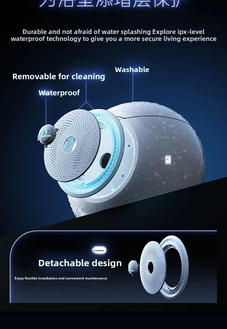 Egg-shaped Fully Intelligent Toilet, Smart Toilet, Automatic Flush, Automatic Flip, Bluetooth Speaker, Radar Sensing