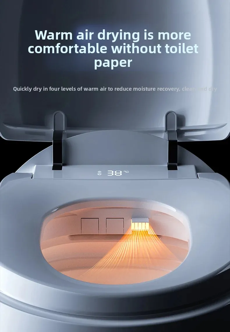 Egg-shaped Fully Intelligent Toilet, Smart Toilet, Automatic Flush, Automatic Flip, Bluetooth Speaker, Radar Sensing