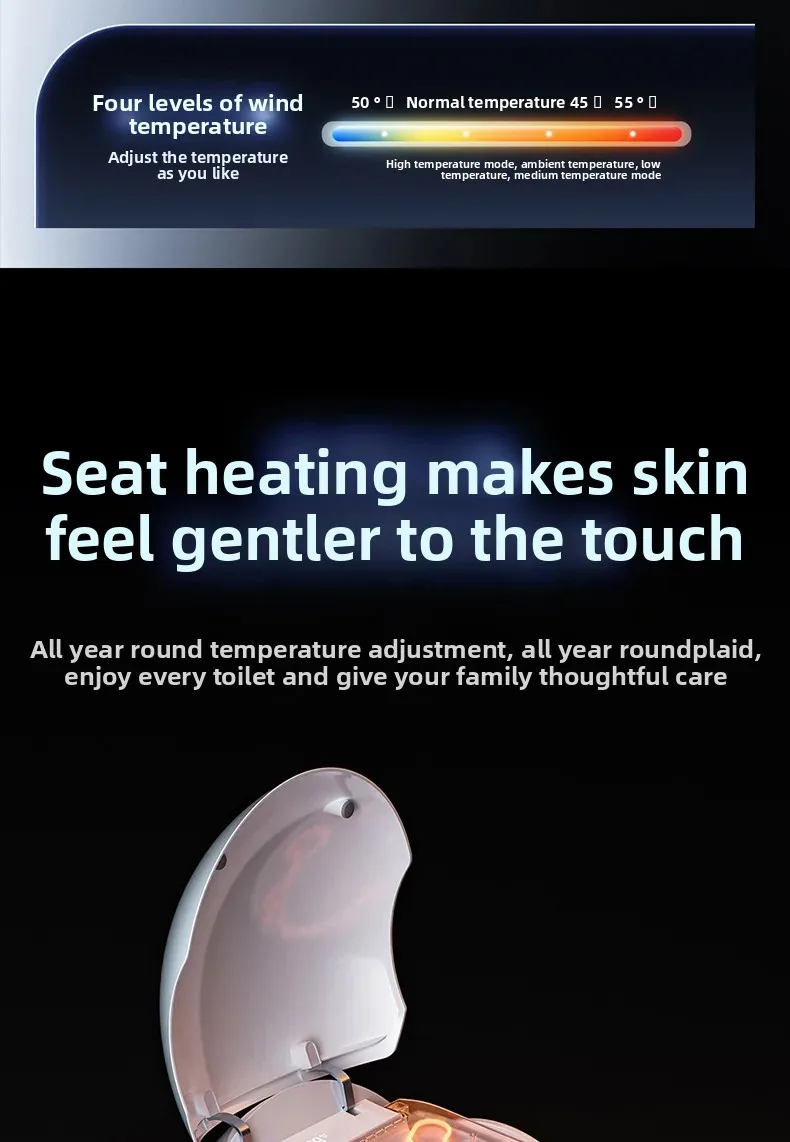 Egg-shaped Fully Intelligent Toilet, Smart Toilet, Automatic Flush, Automatic Flip, Bluetooth Speaker, Radar Sensing