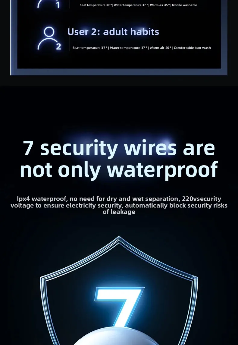 Egg-shaped Fully Intelligent Toilet, Smart Toilet, Automatic Flush, Automatic Flip, Bluetooth Speaker, Radar Sensing