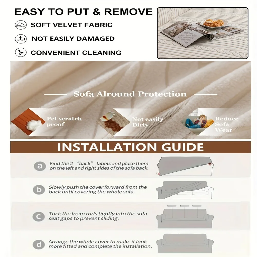 Elastic Sofa Cover Thicken Dust Cover Sofa Pad