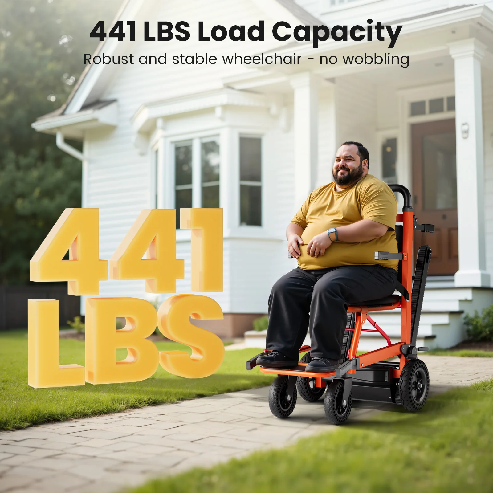 Electric Chair 440lbs Max Load Stair Climbing Wheelchair with Adjustable Backrest & Arms HOSPITAL ACCESSORIES Color : Max 440 lbs Load Electric Chair 440lbs Max Load Stair Climbing Wheelchair with Adjustable Backrest & Arms HOSPITAL ACCESSORIES Color : Max 440 lbs Load