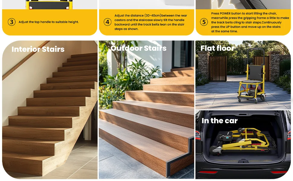 Electric Stair Climbing Chair Foldable Emergency Stair Lift Wheelchair Electric Stair Climbing Chair Foldable Emergency Stair Lift Wheelchair