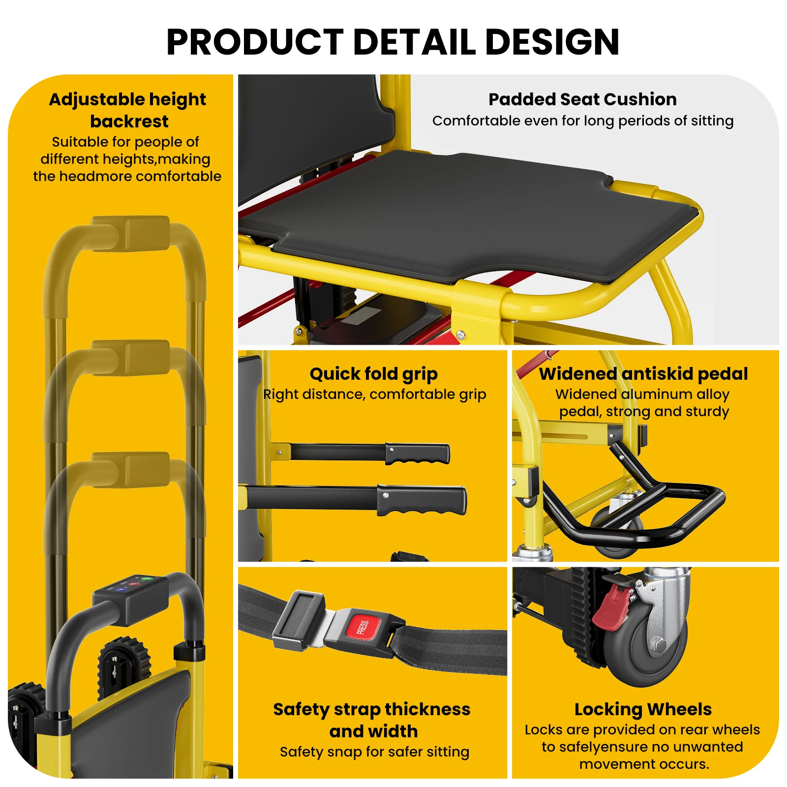 Electric Stair Climbing Chair Foldable Emergency Stair Lift Wheelchair HOSPITAL ACCESSORIES Ships From : United States Electric Stair Climbing Chair Foldable Emergency Stair Lift Wheelchair HOSPITAL ACCESSORIES Ships From : United States
