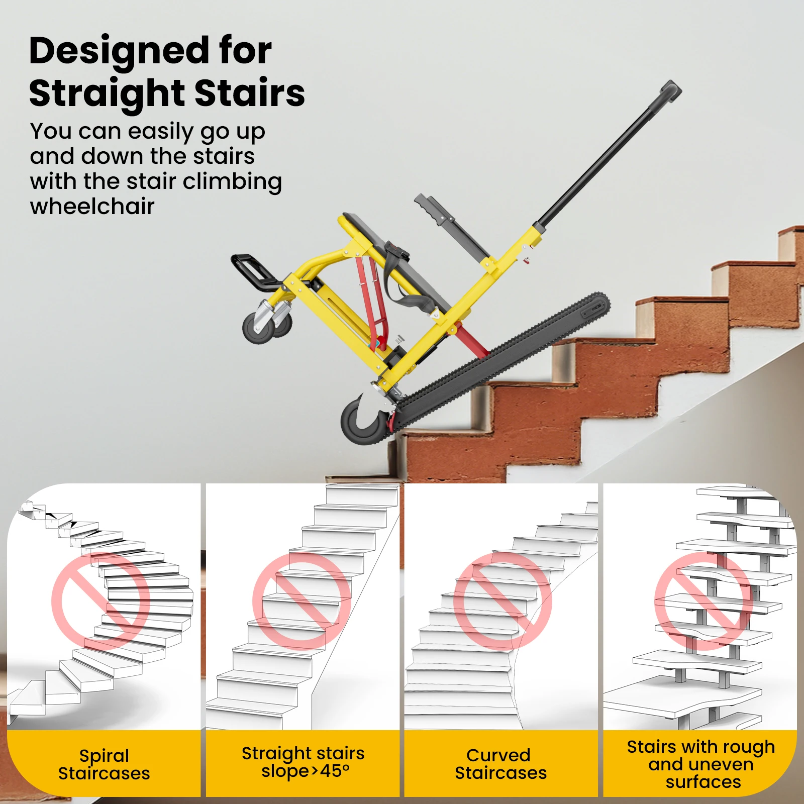 Electric Stair Climbing Chair Foldable Emergency Stair Lift Wheelchair HOSPITAL ACCESSORIES Ships From : United States Electric Stair Climbing Chair Foldable Emergency Stair Lift Wheelchair HOSPITAL ACCESSORIES Ships From : United States