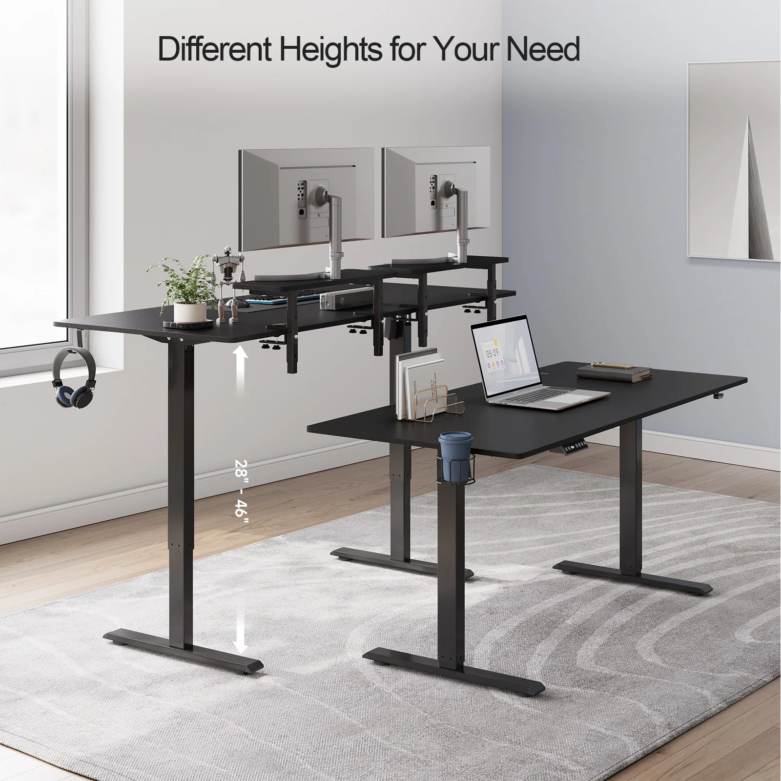 Electric Stand Up Desk with Memory Controller & Adjustable Height Electric Stand Up Desk with Memory Controller & Adjustable Height
