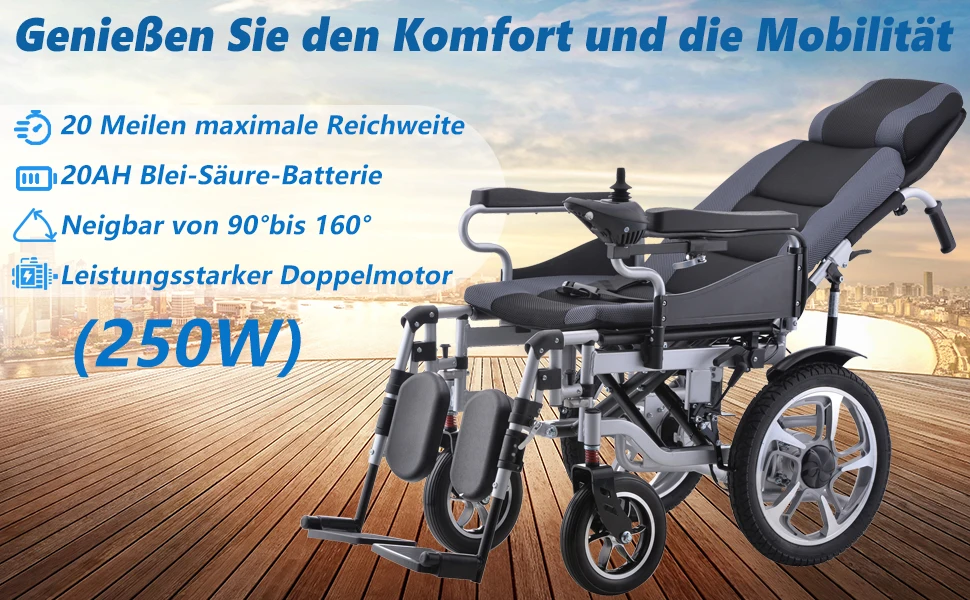 Electric Wheelchair for Adults Long Large Support Power Electric Wheelchair for Adults Long Large Support Power