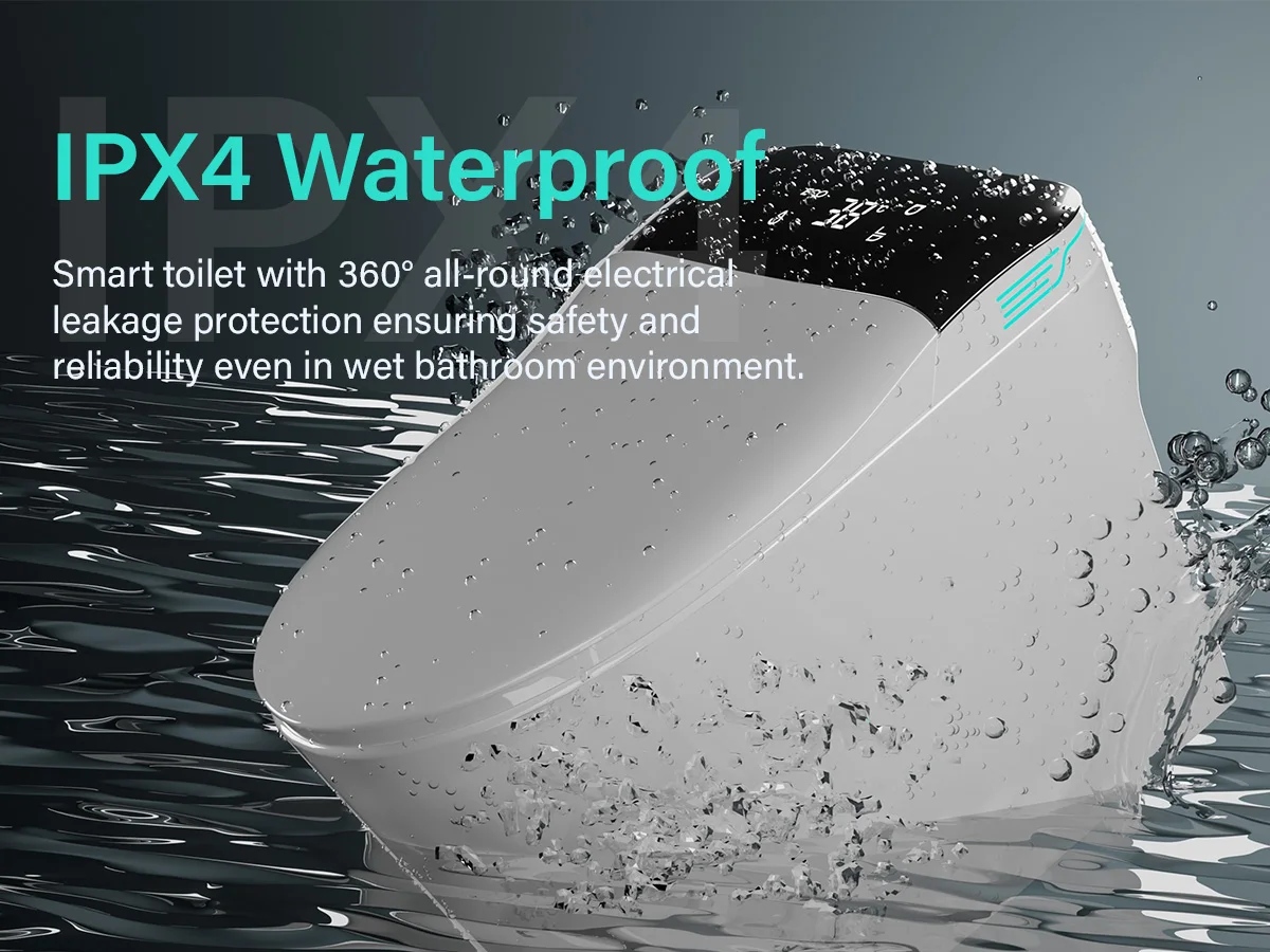 Elongated Smart Toilet with Bidet Built in Foam Dispenser, Voice Control