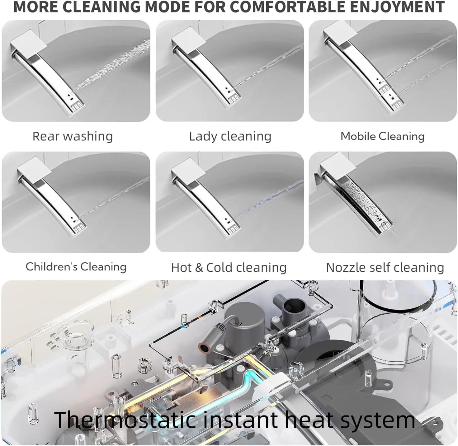 Elongated Smart Toilet with Bidet Built in Foam Dispenser, Voice Control BATHROOM ACCESSORIES Color : BSJ-ADA-White-300MM|BSJ-White-300MM|BSJ-Black-300MM|BSJ-ADA-Black-300MM Elongated Smart Toilet with Bidet Built in Foam Dispenser, Voice Control BATHROOM ACCESSORIES Color : BSJ-ADA-White-300MM|BSJ-White-300MM|BSJ-Black-300MM|BSJ-ADA-Black-300MM