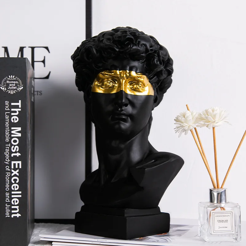 European Home Decoration David Head Resin Statues FIGURINES & MINIATURES Color : Colorful-S|Black-S|gold|Colorful|Gold-S|white|black European Home Decoration David Head Resin Statues FIGURINES & MINIATURES Color : Colorful-S|Black-S|gold|Colorful|Gold-S|white|black