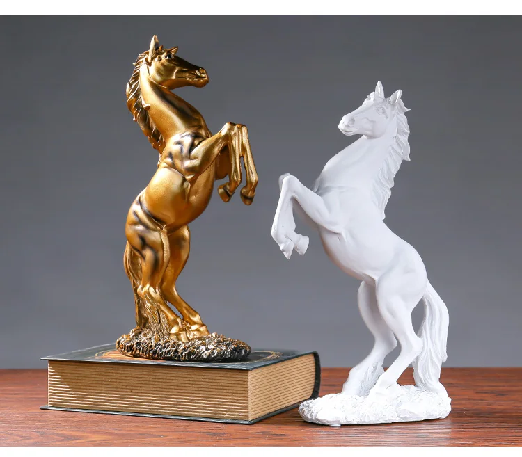European Style Home Resin Victory Horse Statue