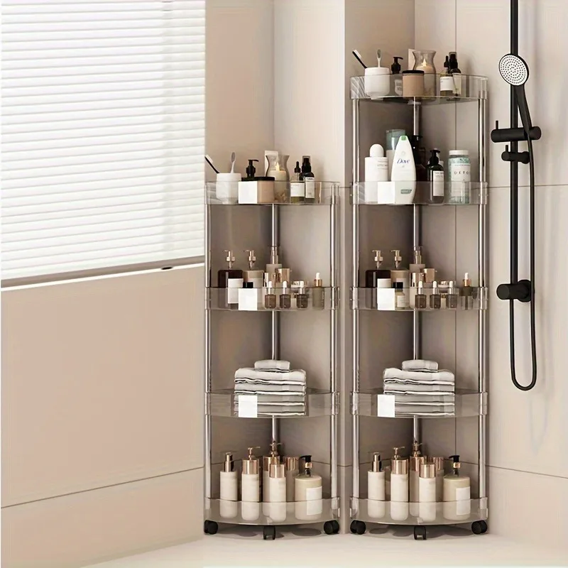 Fashion Rack Multi-Layer Transparent Bathroom Shelf