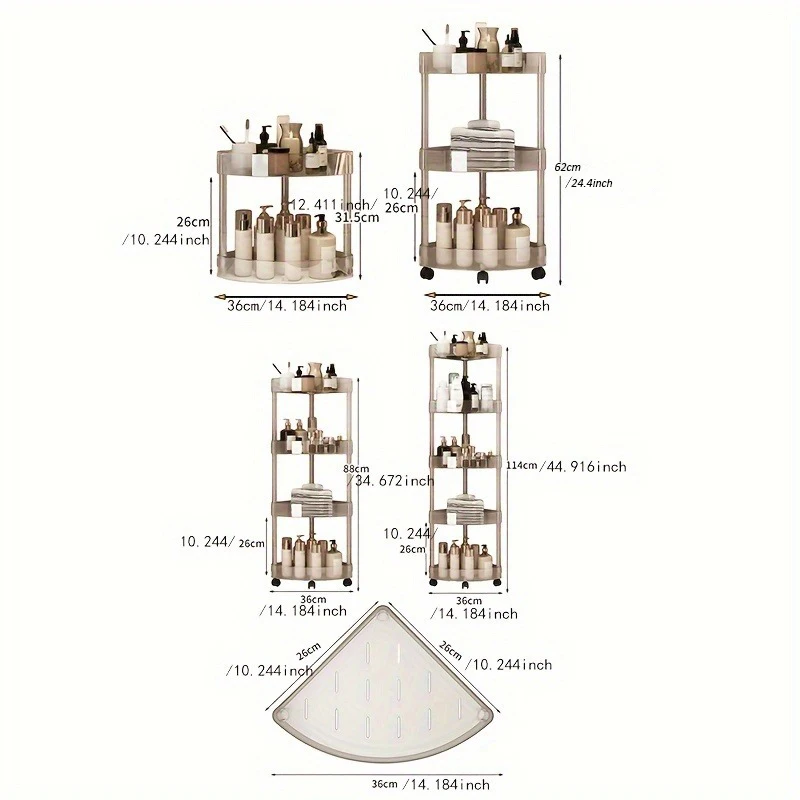 Fashion Rack Multi-Layer Transparent Bathroom Shelf