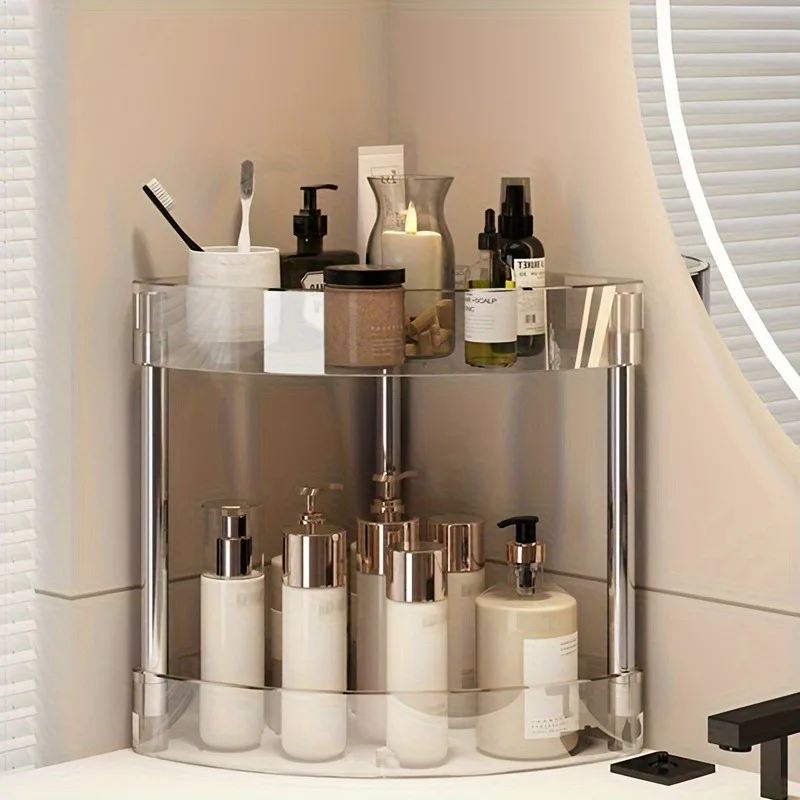 Fashion Rack Multi-Layer Transparent Bathroom Shelf