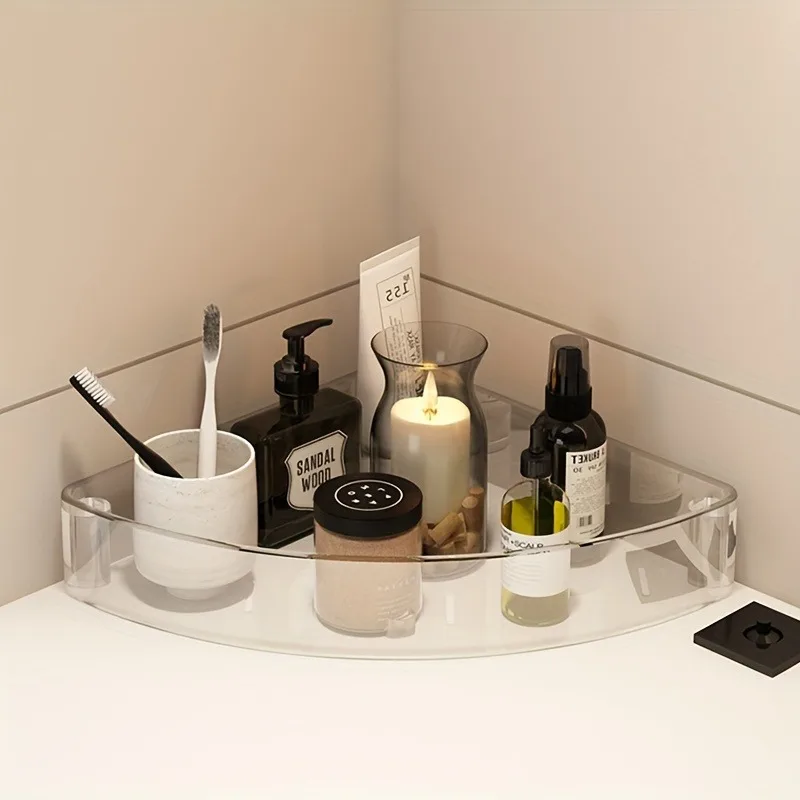 Fashion Rack Multi-Layer Transparent Bathroom Shelf