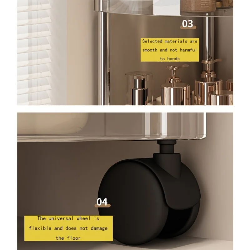 Fashion Rack Multi-Layer Transparent Bathroom Shelf