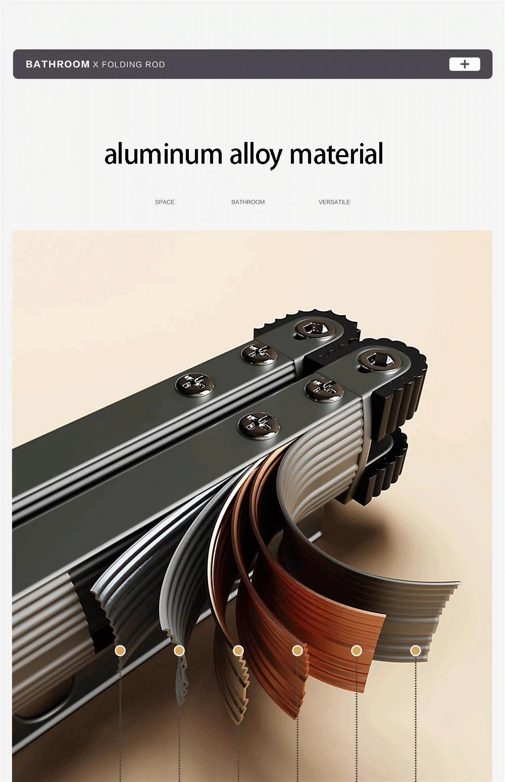 Foldable Shower Curtain Rod Set Foldable Shower Curtain Rod Set