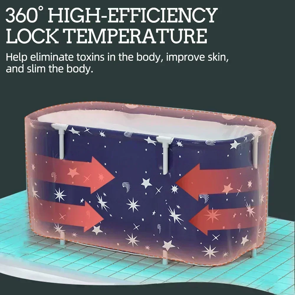 Folding Adult Bath Tub Household Thickened Insulated Bathtub