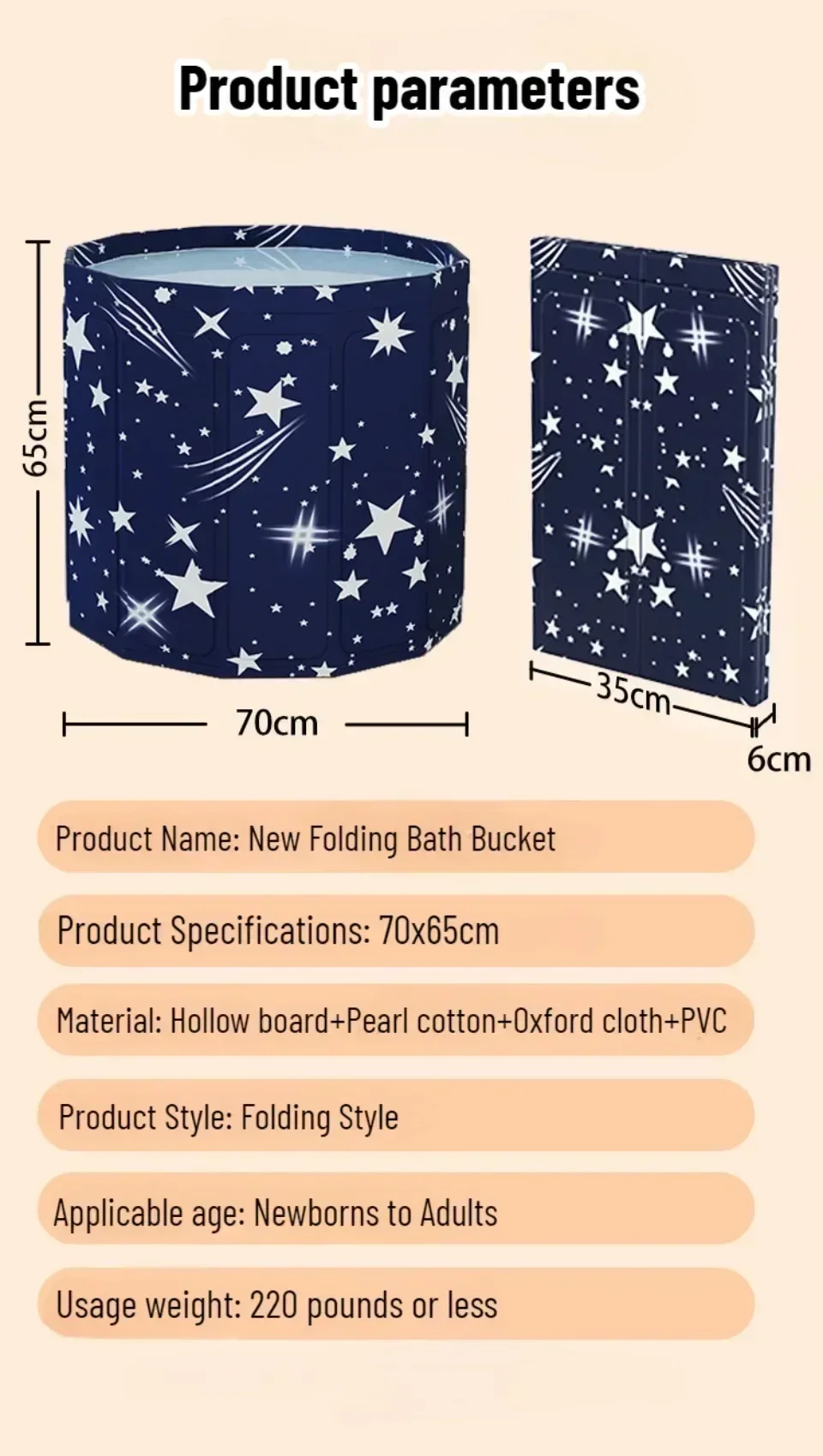 Folding Adult Bath Tub Household Thickened Insulated Bathtub