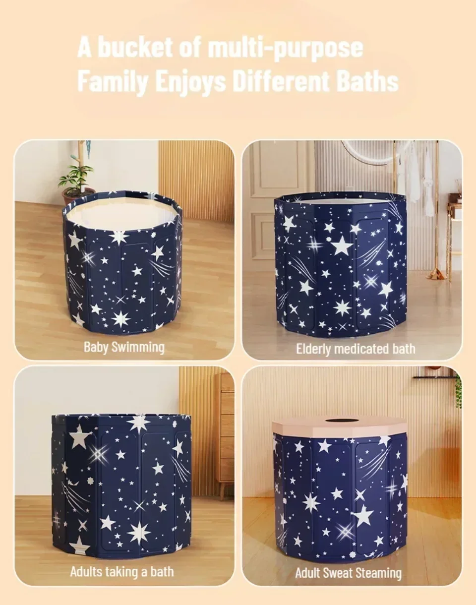 Folding Adult Bath Tub Household Thickened Insulated Bathtub