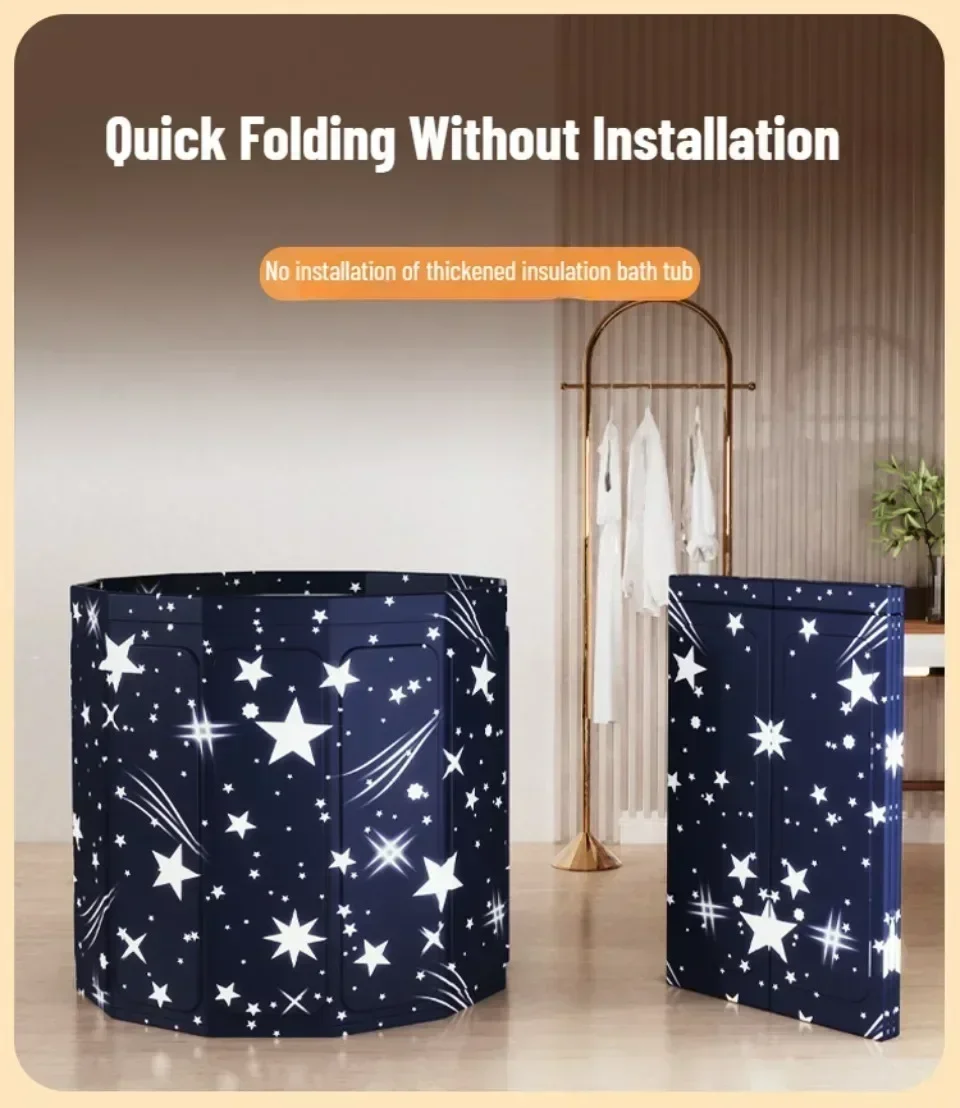 Folding Adult Bath Tub Household Thickened Insulated Bathtub