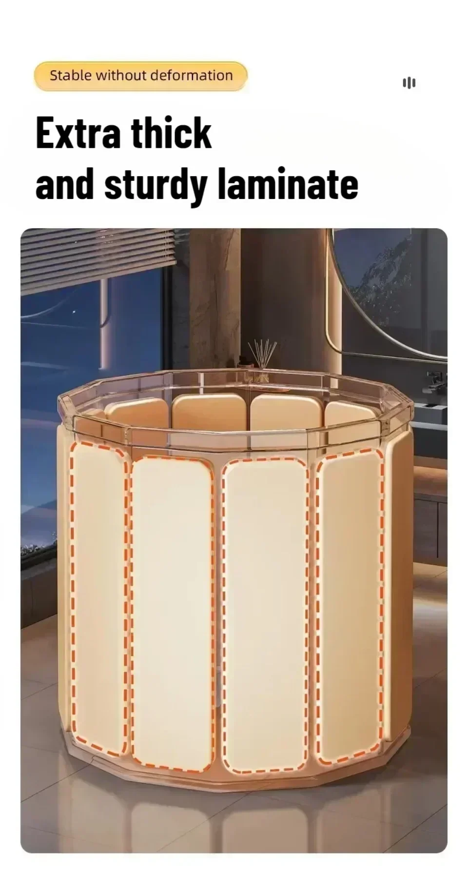 Folding Adult Bath Tub Household Thickened Insulated Bathtub