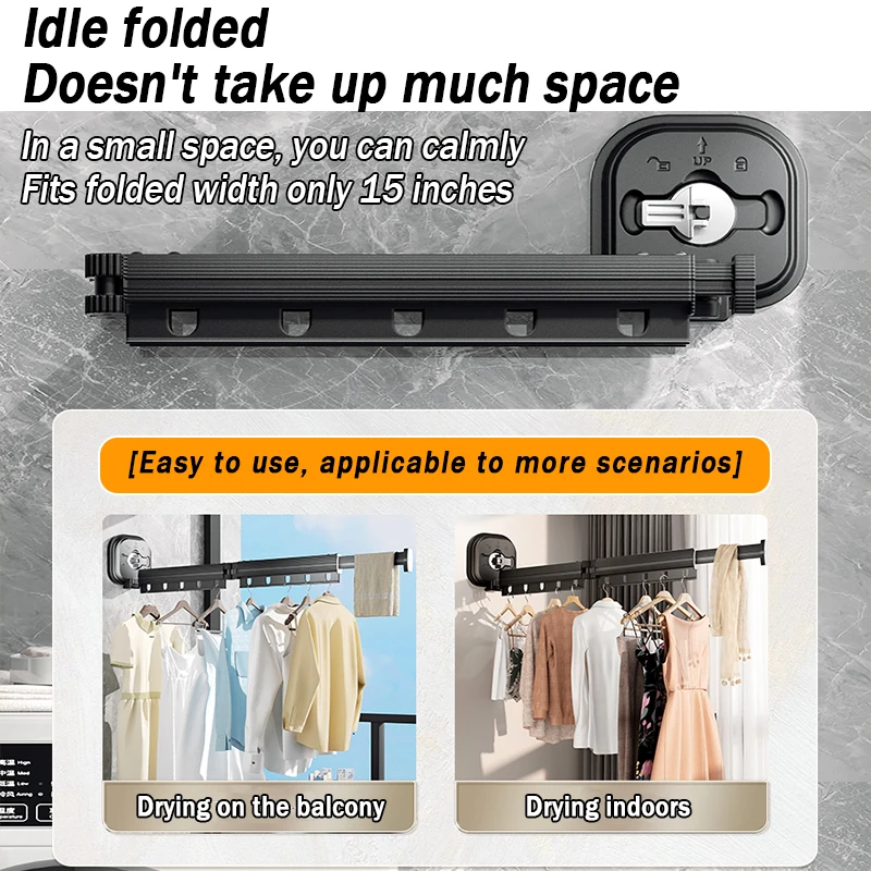 Folding Clothes Hanger Indoor Retractable Cloth Drying Rack Folding Clothes Hanger Indoor Retractable Cloth Drying Rack