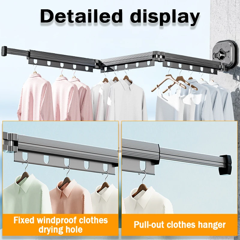 Folding Clothes Hanger Indoor Retractable Cloth Drying Rack Folding Clothes Hanger Indoor Retractable Cloth Drying Rack