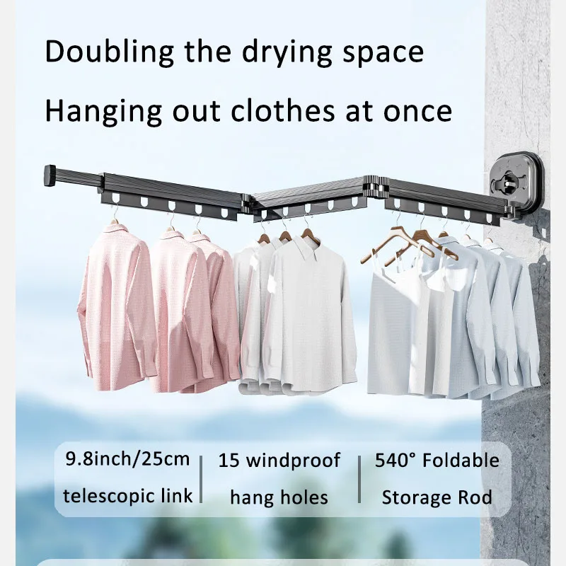 Folding Clothes Hanger Indoor Retractable Cloth Drying Rack Folding Clothes Hanger Indoor Retractable Cloth Drying Rack