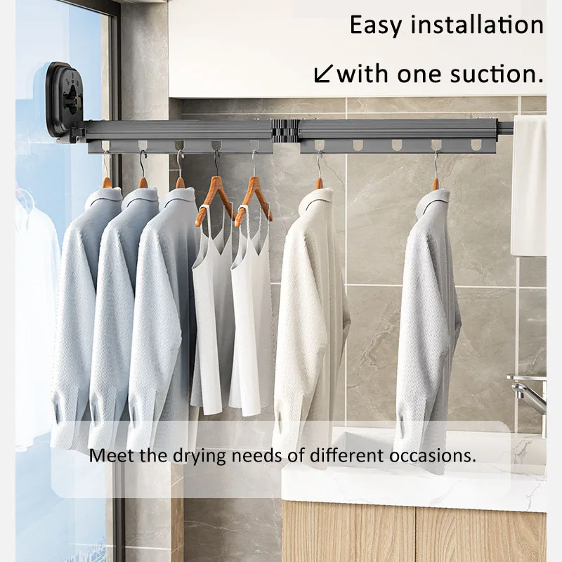 Folding Clothes Hanger Indoor Retractable Cloth Drying Rack Folding Clothes Hanger Indoor Retractable Cloth Drying Rack