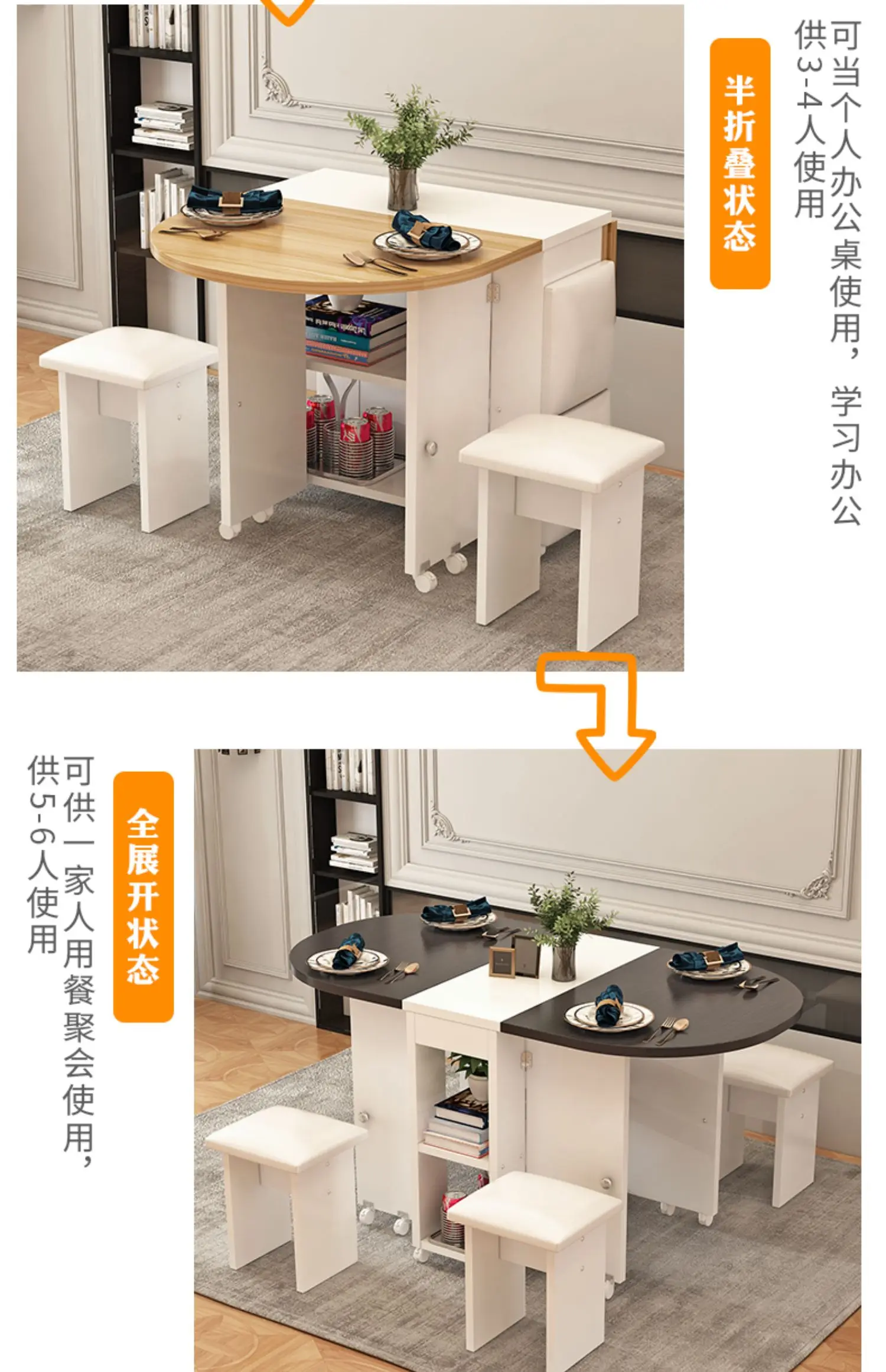 Folding Dining Table Set 4 Chairs Italian Nordic Luxury Dining Table Decorate Simple Mesas Y Sillas De Comedor Kitchen Furniture Folding Dining Table Set 4 Chairs Italian Nordic Luxury Dining Table Decorate Simple Mesas Y Sillas De Comedor Kitchen Furniture