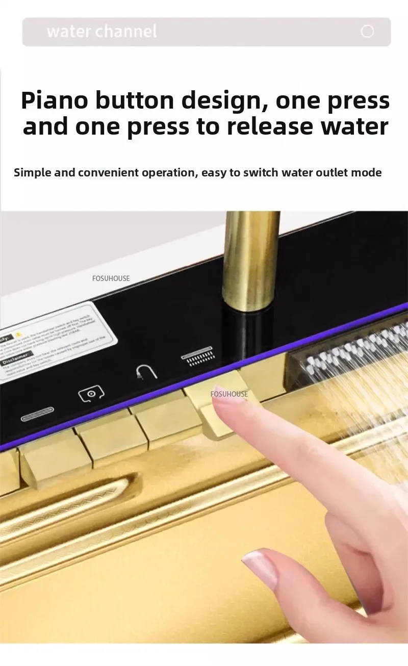 Gold Kitchen Sink with Digital Display Gold Kitchen Sink with Digital Display