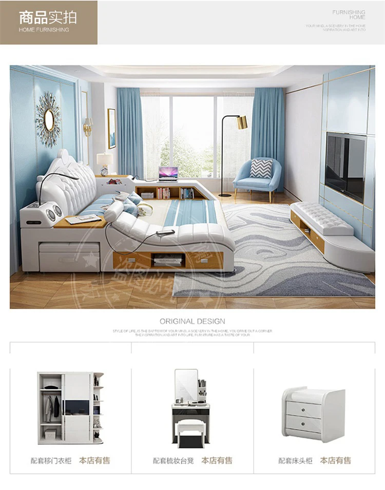 Headboard Storage Double Bed Queen Drawers King Size Smart Bed Headboard Storage Double Bed Queen Drawers King Size Smart Bed