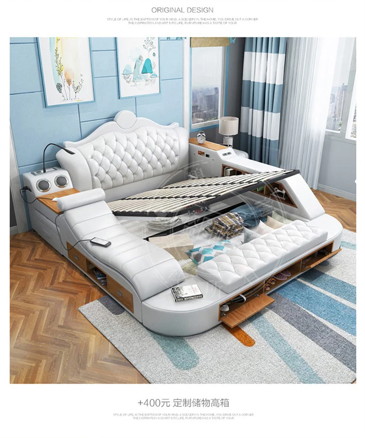 Headboard Storage Double Bed Queen Drawers King Size Smart Bed Headboard Storage Double Bed Queen Drawers King Size Smart Bed