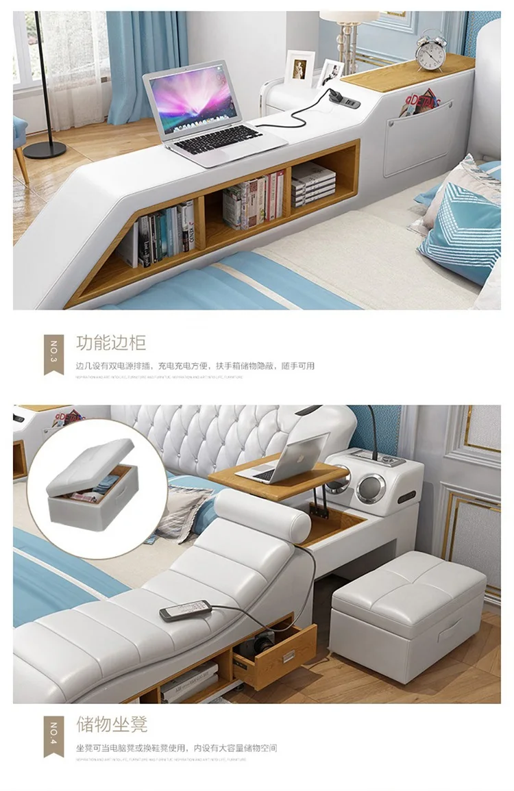 Headboard Storage Double Bed Queen Drawers King Size Smart Bed Headboard Storage Double Bed Queen Drawers King Size Smart Bed