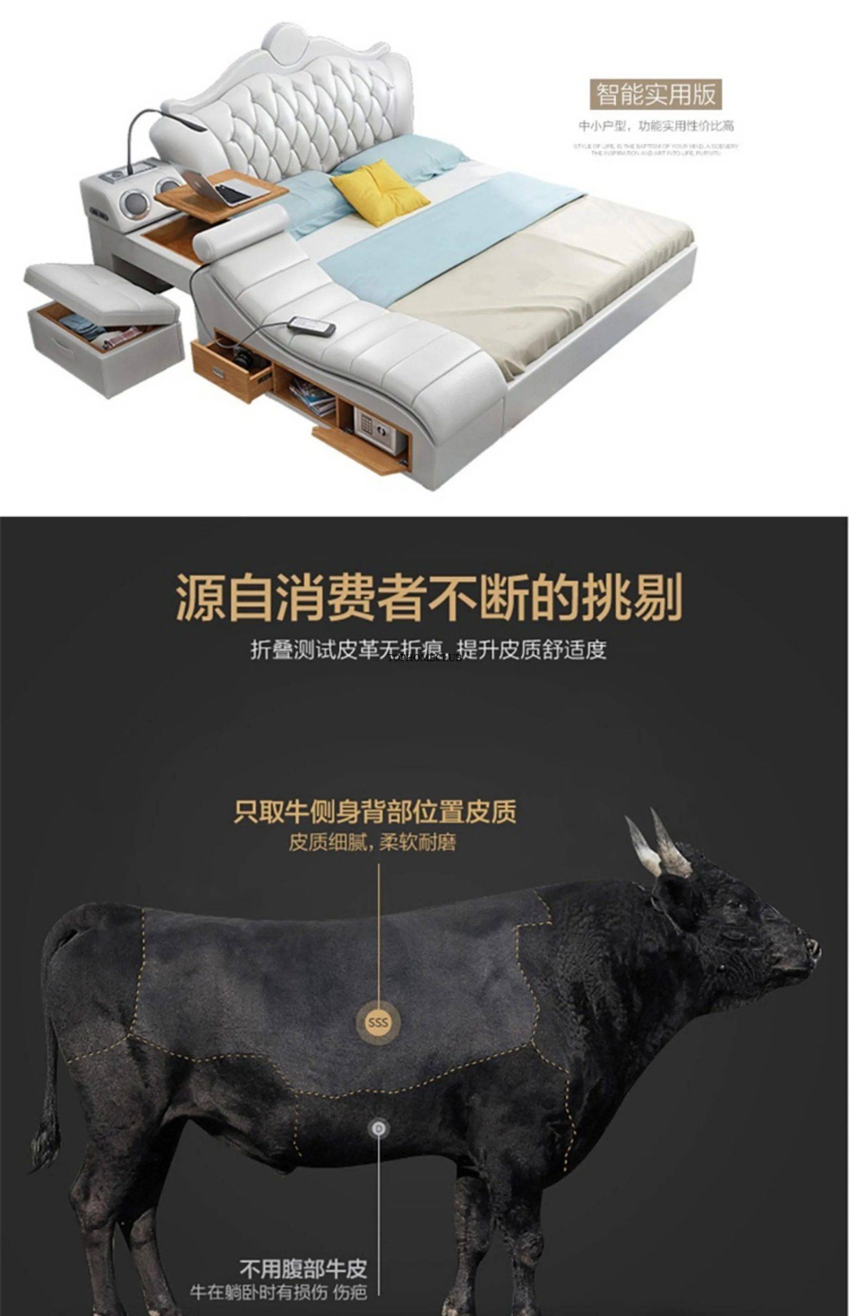 Headboard Storage Double Bed Queen Drawers King Size Smart Bed Headboard Storage Double Bed Queen Drawers King Size Smart Bed