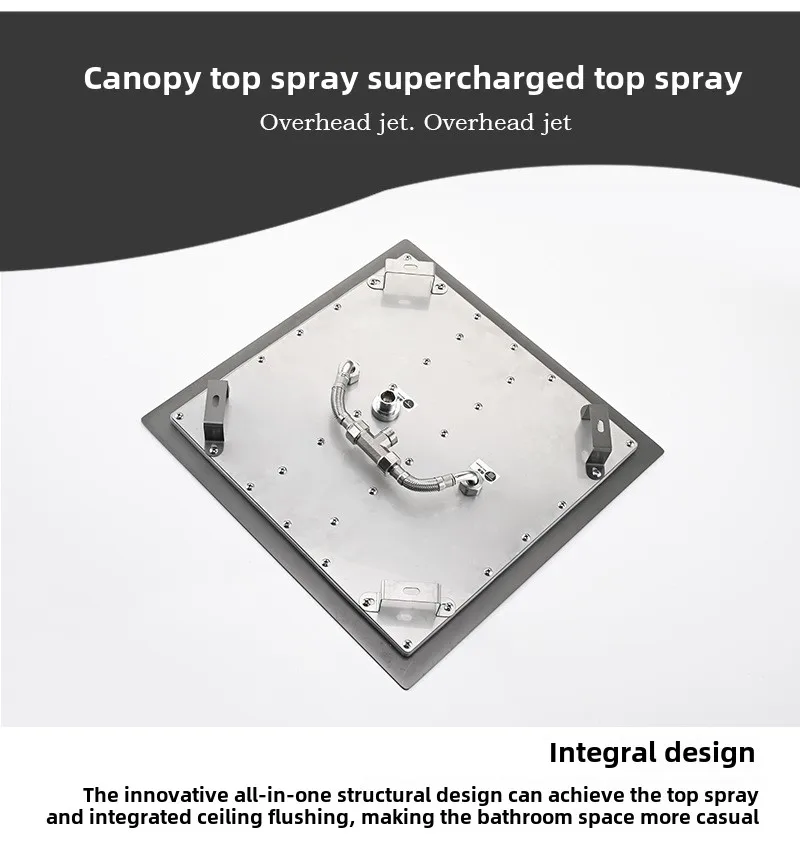 Hidden In-wall Design Shower System with Digital Display Key Button, Gunmetal Shower Set for Hotel, Guesthouse