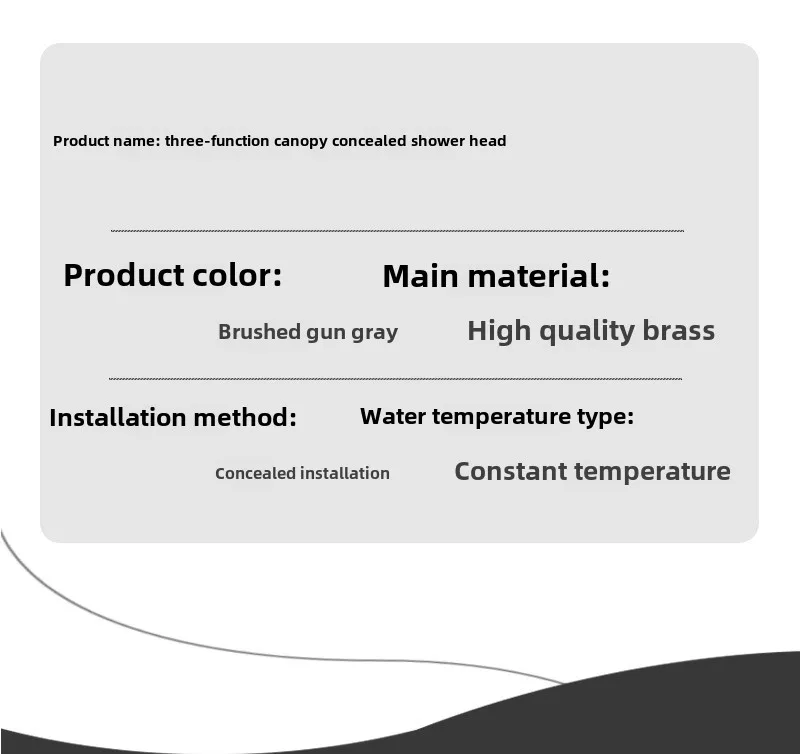 Hidden In-wall Design Shower System with Digital Display Key Button, Gunmetal Shower Set for Hotel, Guesthouse