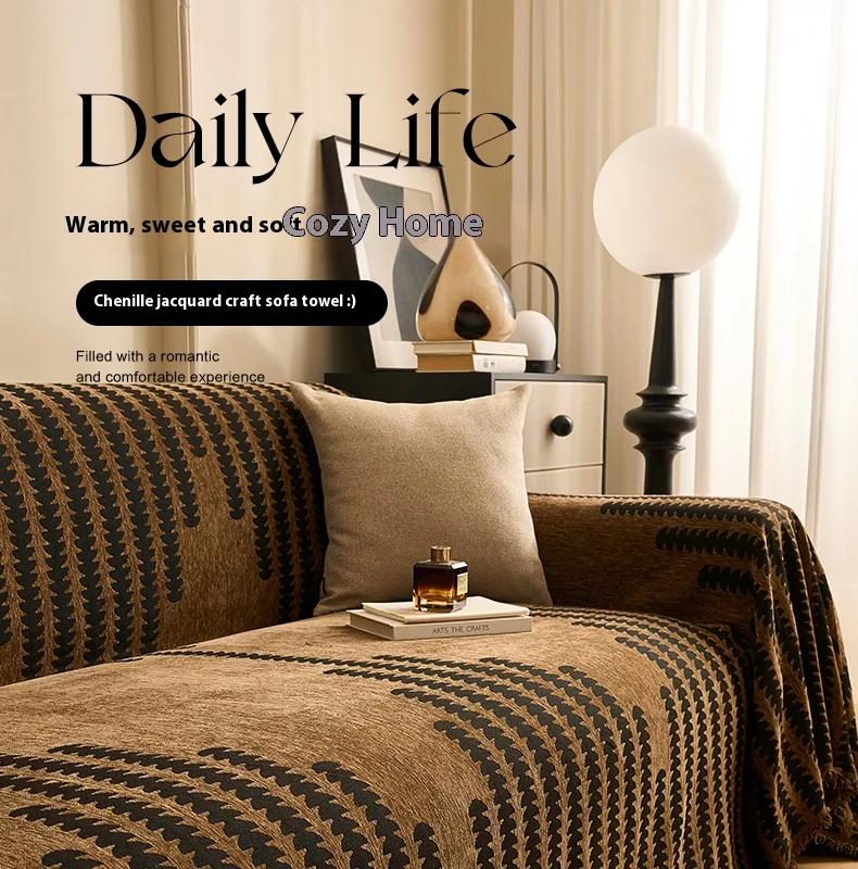 Home Sofa Cover Living Room Sofas Knitted Blanket Cover