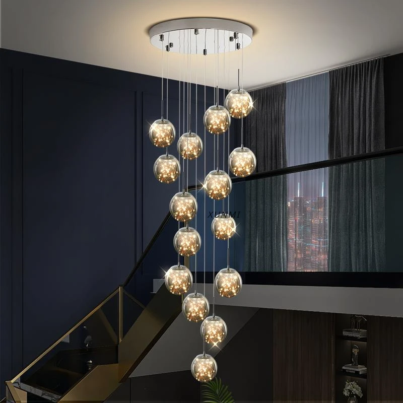 Hot Sale Starry Sky Staircase Chandelier Nordic Design Duplex Corridor Light LIGHTING Body Color : 6 heads|8 heads|10 heads|12 heads|15 heads|18 heads|24 heads|30 heads Hot Sale Starry Sky Staircase Chandelier Nordic Design Duplex Corridor Light LIGHTING Body Color : 6 heads|8 heads|10 heads|12 heads|15 heads|18 heads|24 heads|30 heads