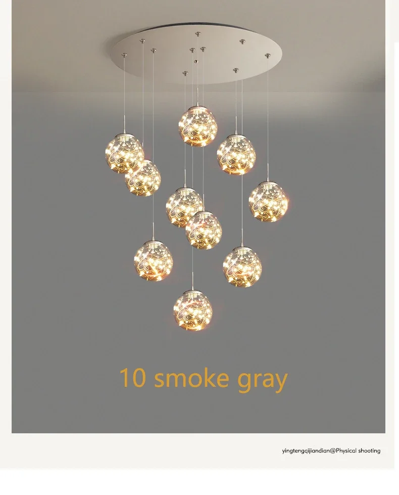 Hot Sale Starry Sky Staircase Chandelier Nordic Design Duplex Corridor Light