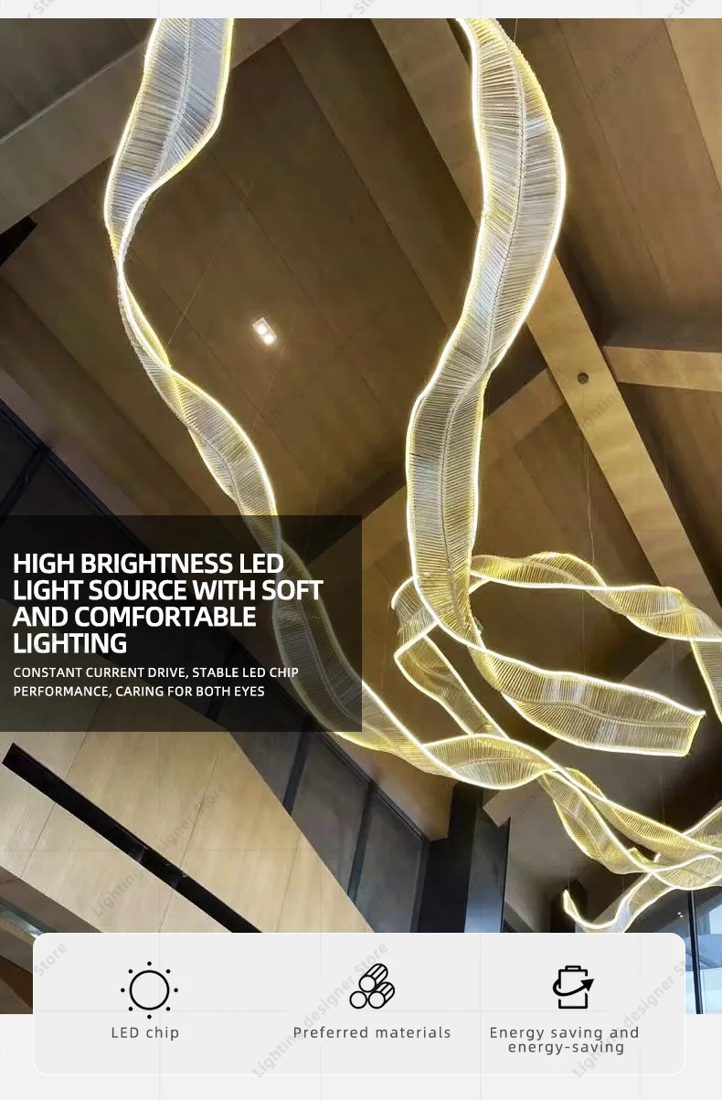 Hotel Living Room Hanging Led Chandelier