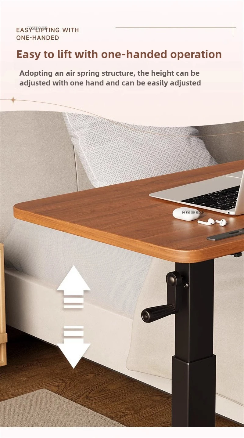 Household Gaming Desk Modern Lifting Computer Table Bedside Creative Writing Table with Wheels Dormitory Leisure Reading Desk Household Gaming Desk Modern Lifting Computer Table Bedside Creative Writing Table with Wheels Dormitory Leisure Reading Desk