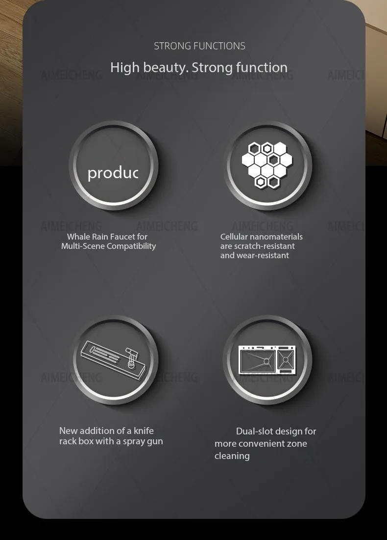 Household Smart Fruit & Vegetable Purification Double Sink