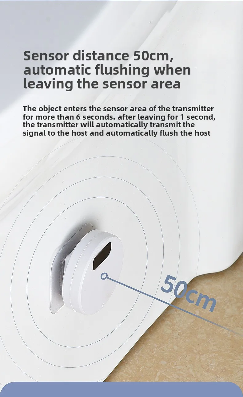 Household Smart Infrared Induction Toilet Flusher Set