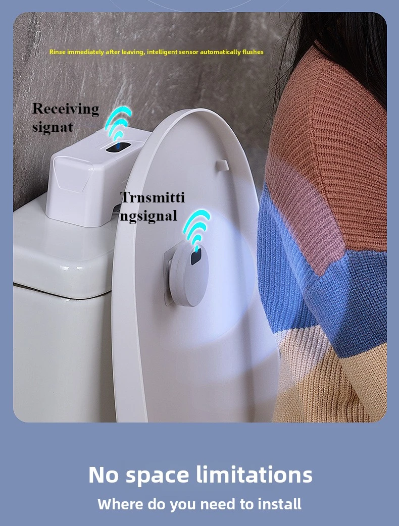 Household Smart Infrared Induction Toilet Flusher Set