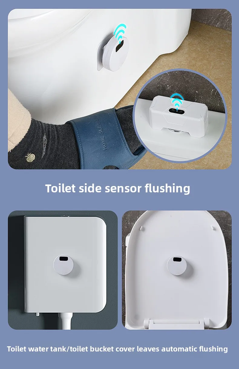 Household Smart Infrared Induction Toilet Flusher Set