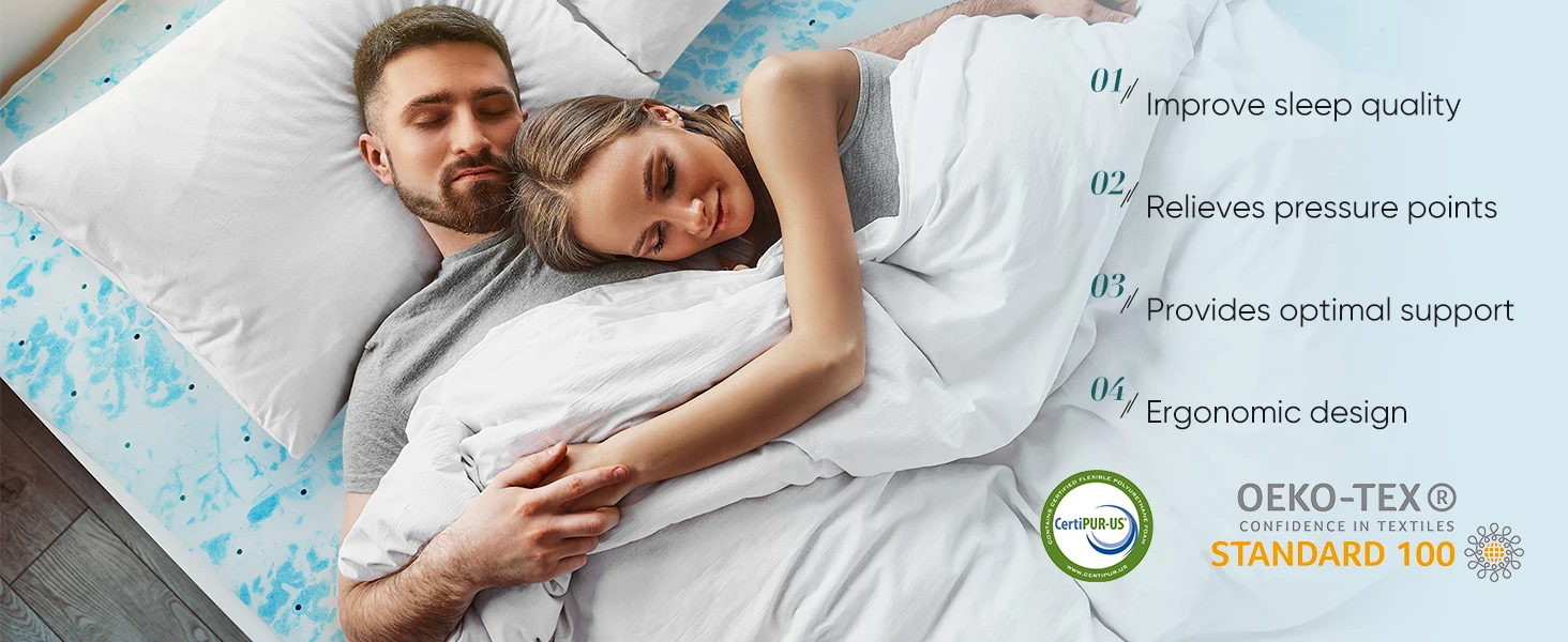 JHK 2-3 Inch Gel Memory Foam Mattress JHK 2-3 Inch Gel Memory Foam Mattress