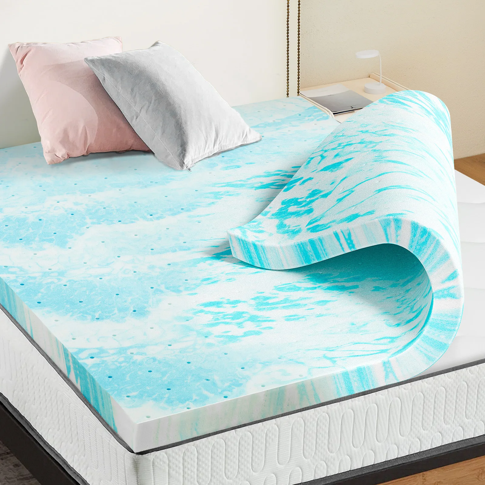 JHK 2-3 Inch Gel Memory Foam Mattress LINENS & BEDDING Ships From : United States JHK 2-3 Inch Gel Memory Foam Mattress LINENS & BEDDING Ships From : United States