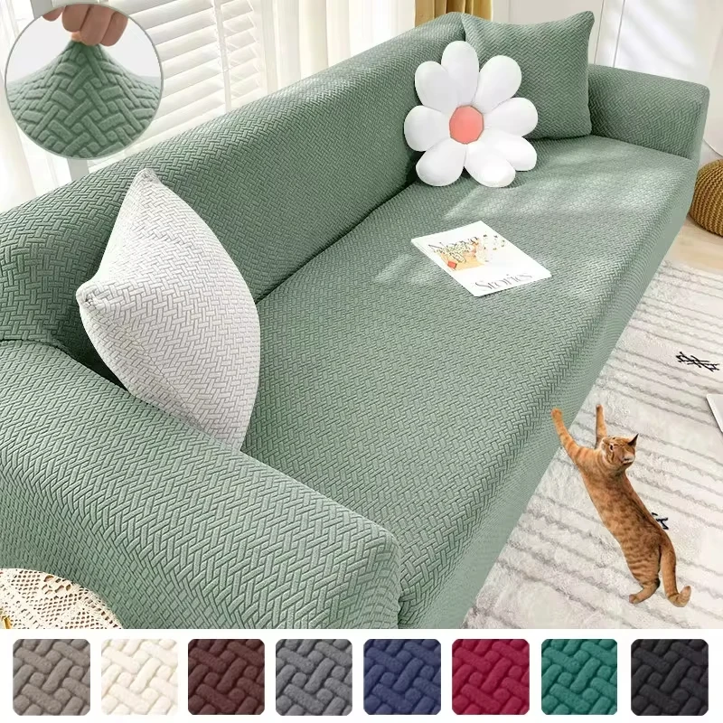 Jacquard Sofa Cover For Living Room LINENS & BEDDING Color : Cream|Khaki|Grey|Black|Coffee|Matcha|Dark Grey|Lake Blue|Navy|Wine|White Jacquard Sofa Cover For Living Room LINENS & BEDDING Color : Cream|Khaki|Grey|Black|Coffee|Matcha|Dark Grey|Lake Blue|Navy|Wine|White